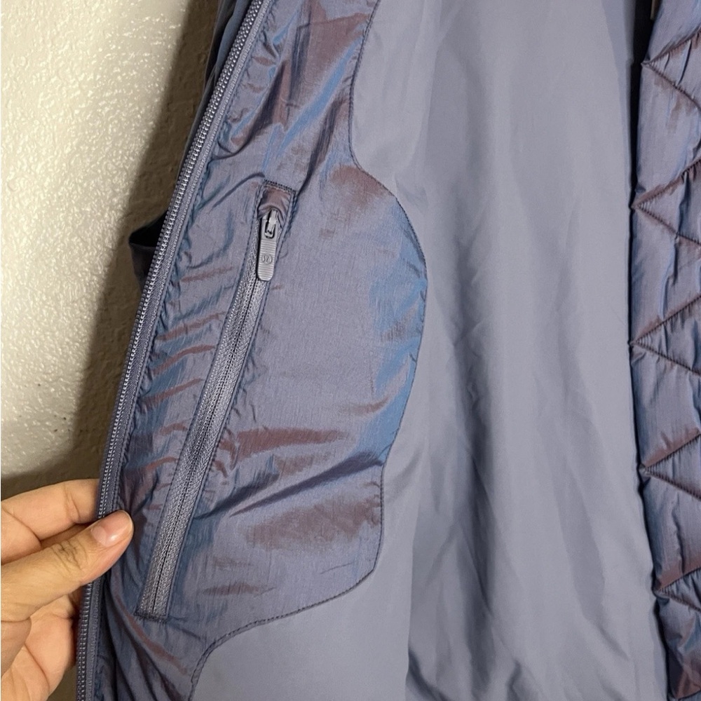 Lululemon vest womens 8 wunder puff cropped indigo athletic preppy snow down ski - Picture 4 of 7